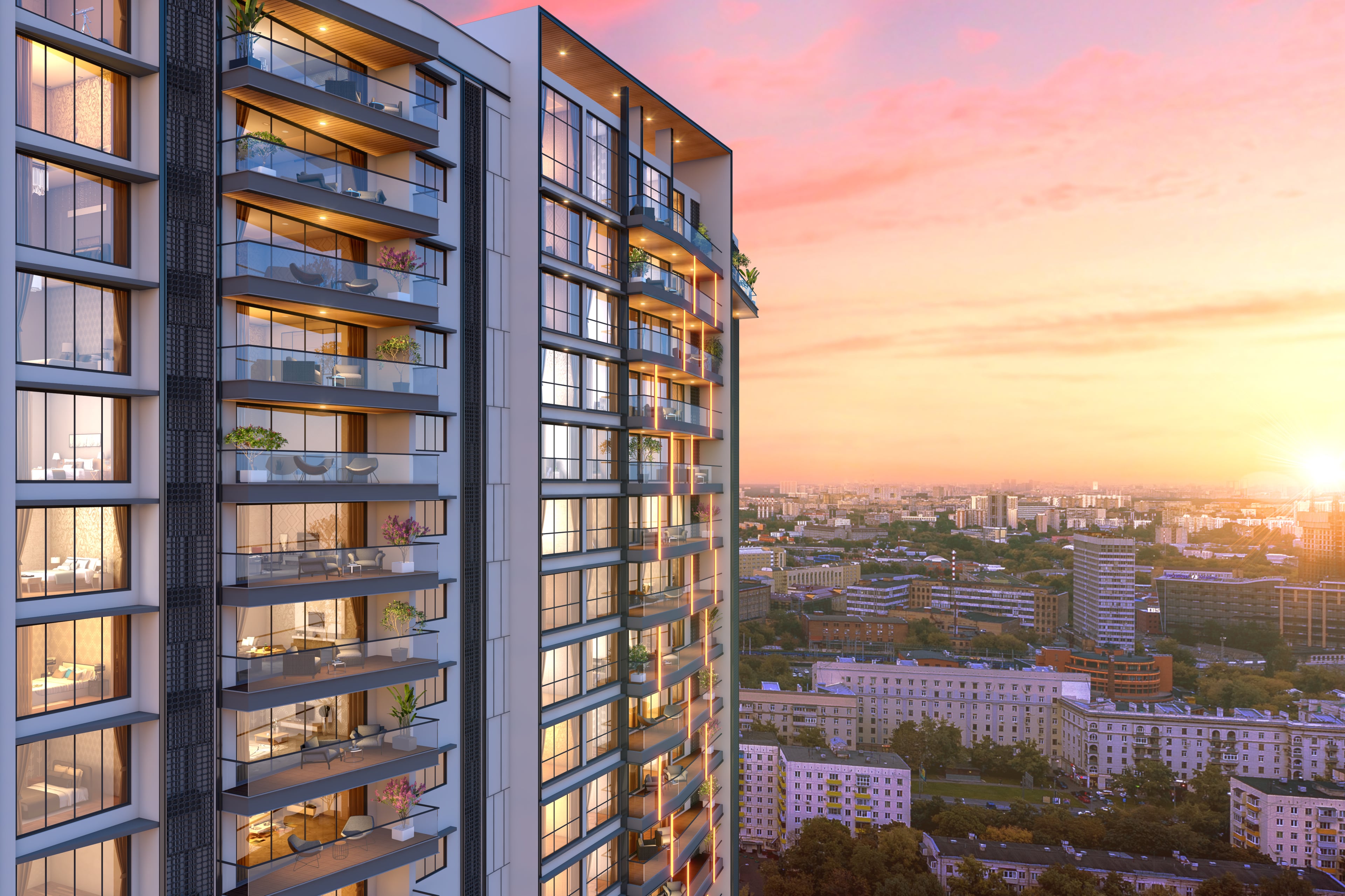 Purva Orient Grand — Building Balcony View 01