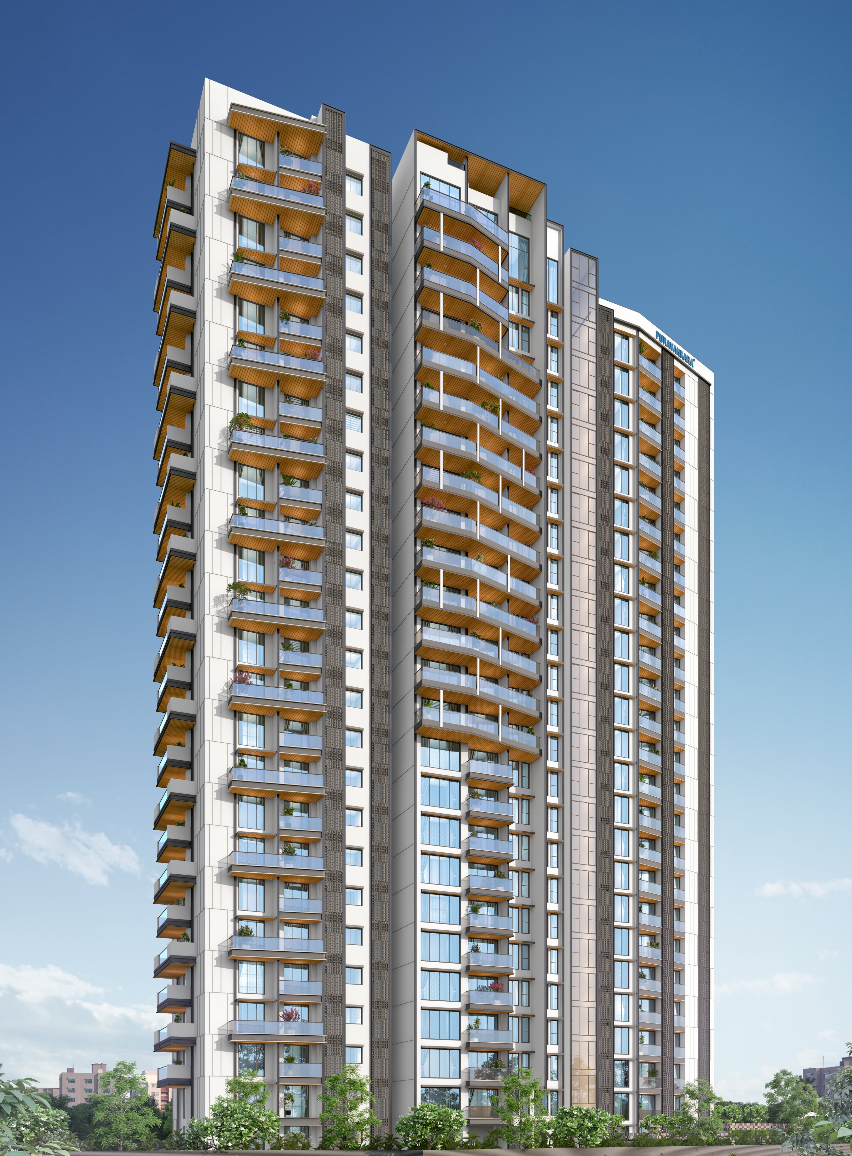 Purva Orient Grand — Building Left Side Day View