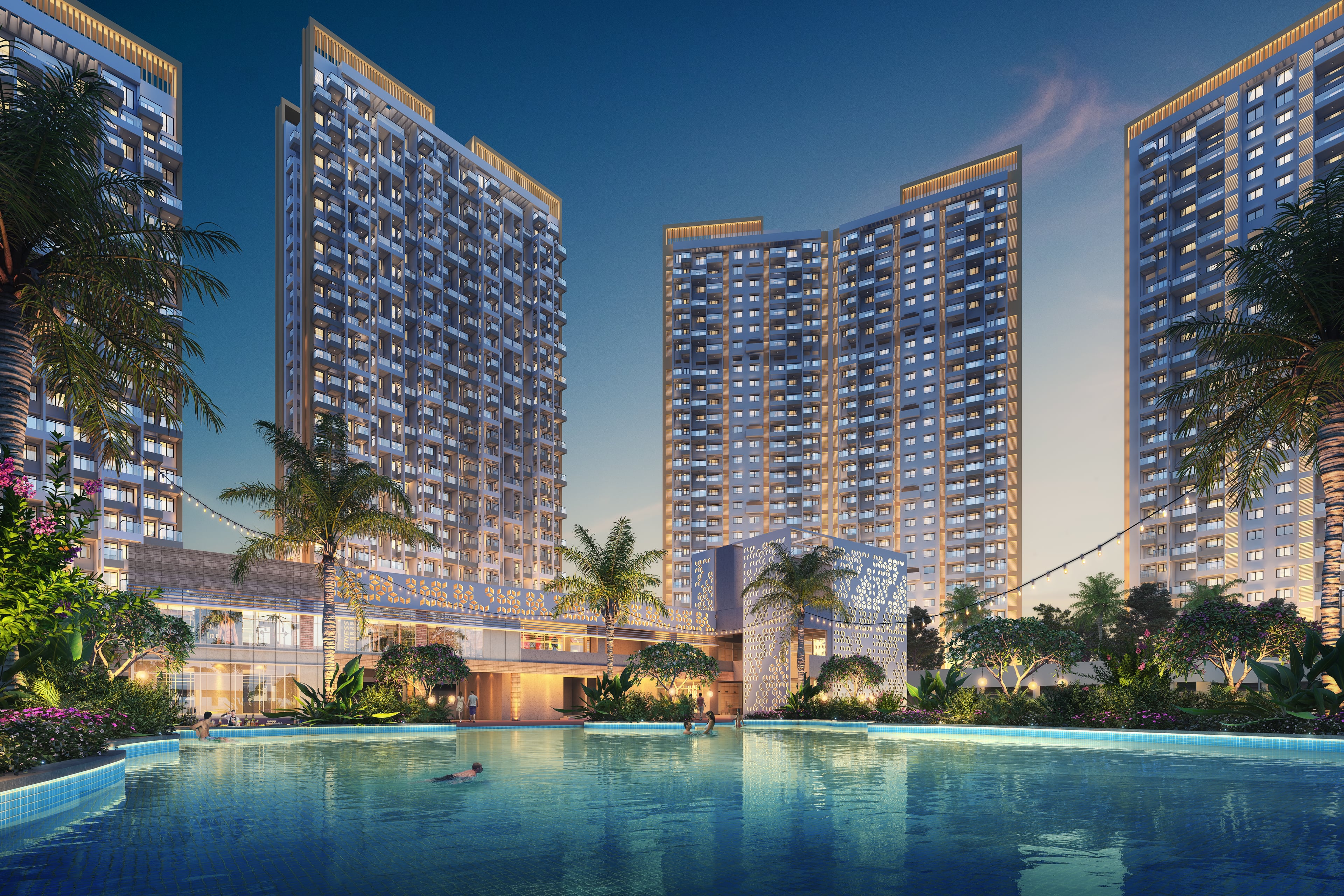 Purva Silversand — Club House Night View