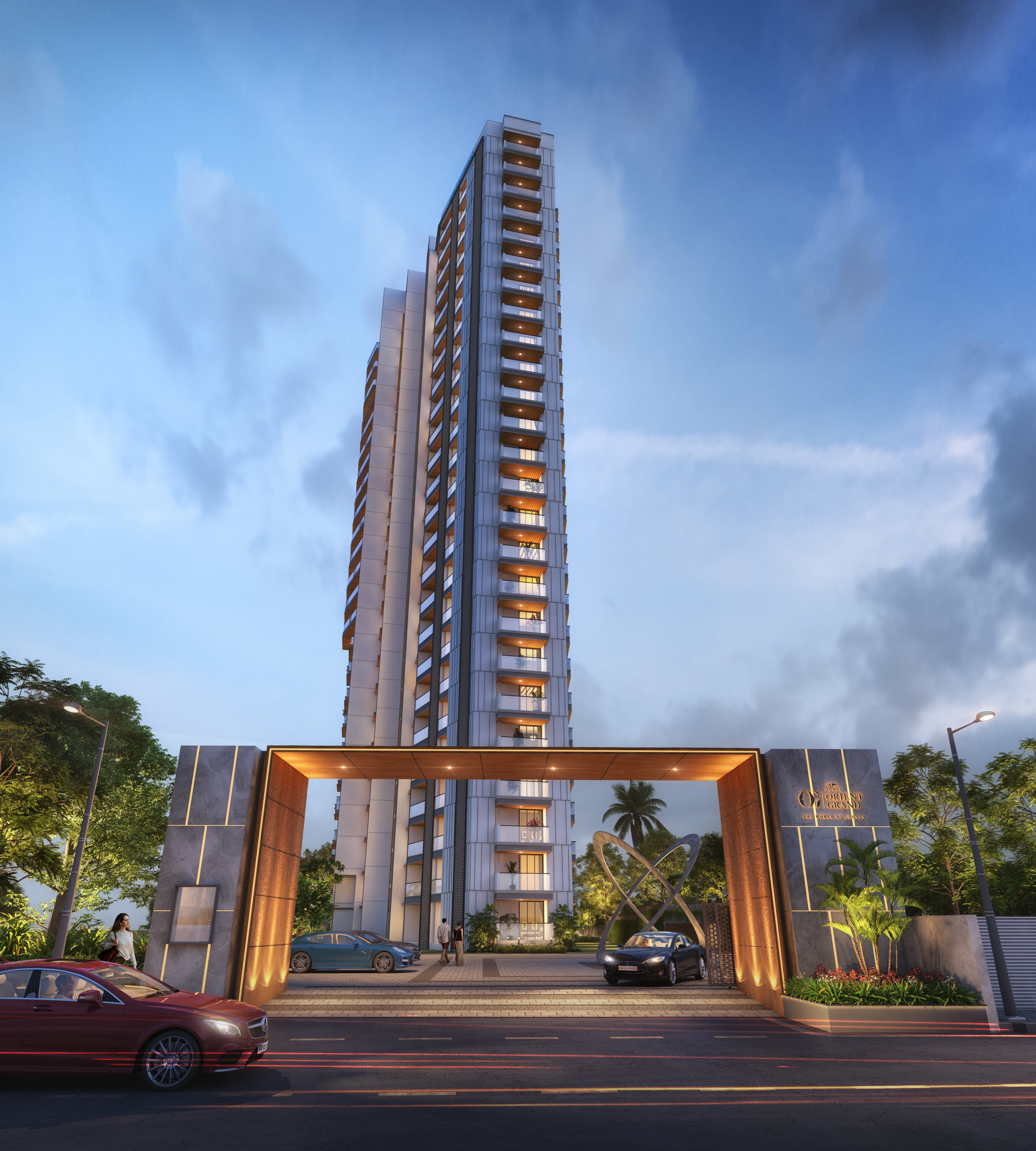 Purva Orient Grand — Gate View Night