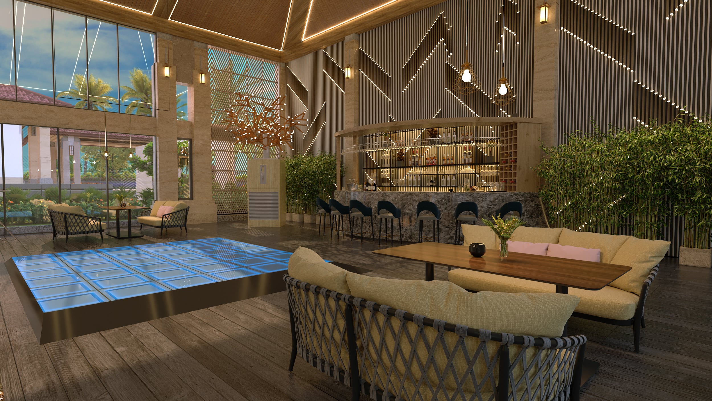 Muppa Mansion — Swimming Pool Bar Counter