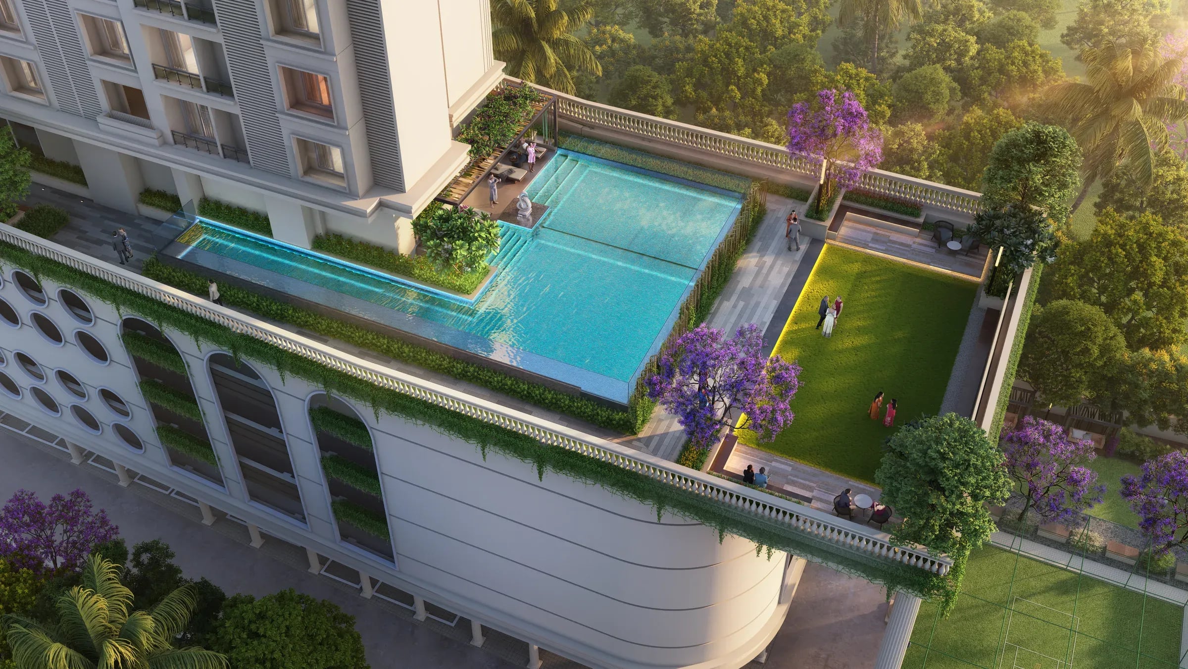 Debonair Classic — Swiming Pool Areial View