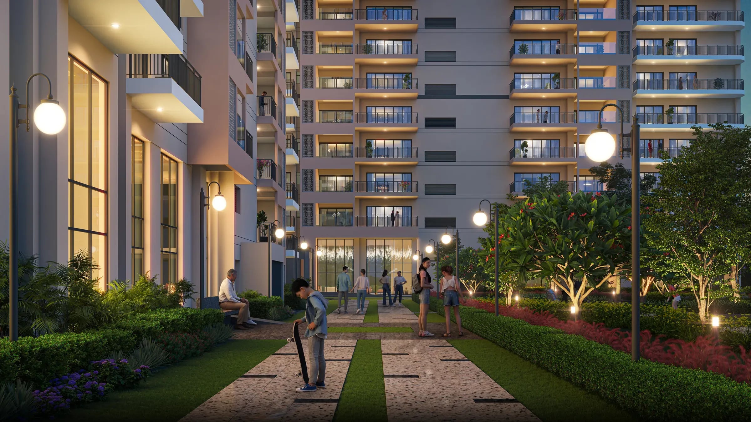 Hero Ludhiyana — Walkway Night View
