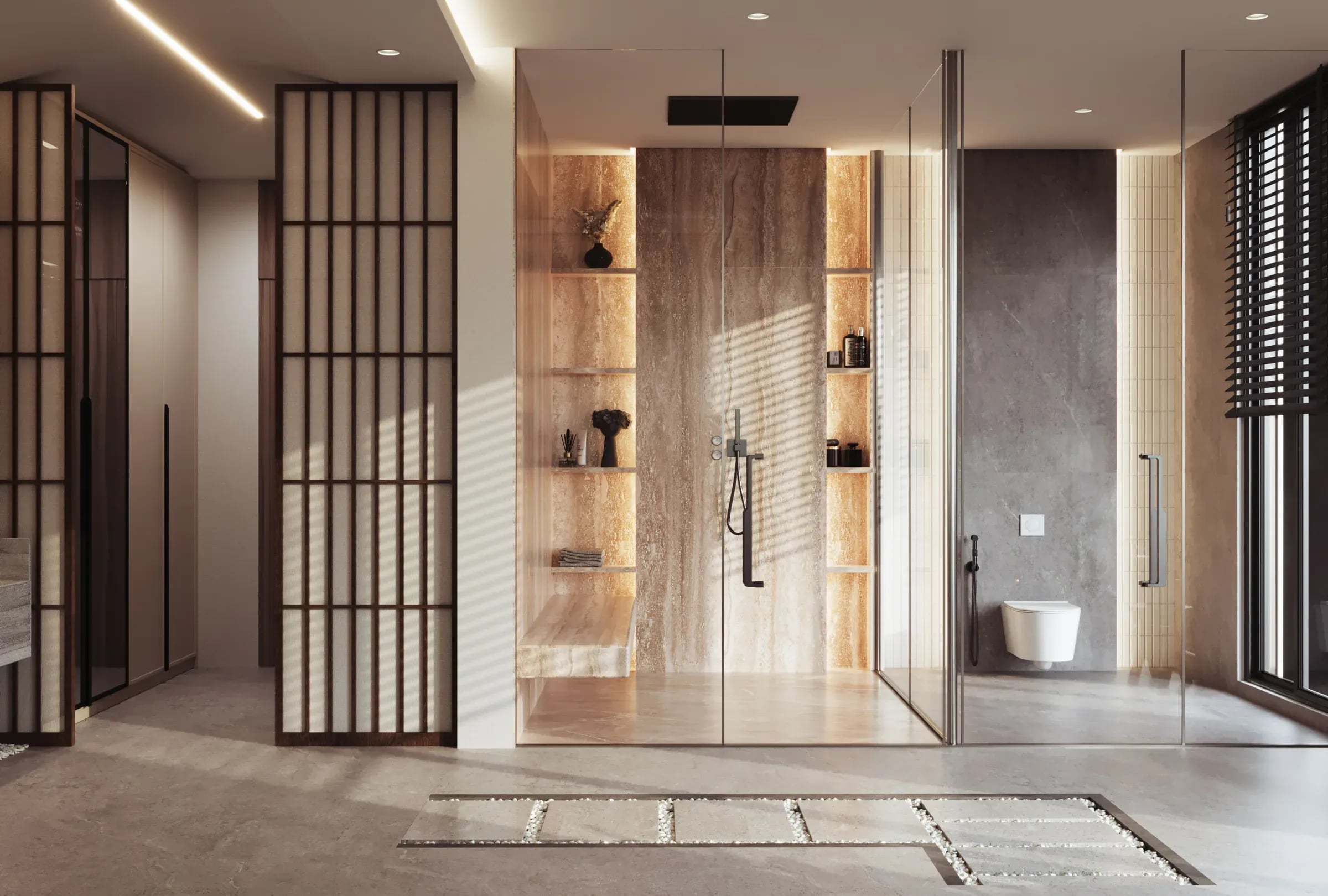 Muppa Ashok Vardhan — Master toilet shower area
