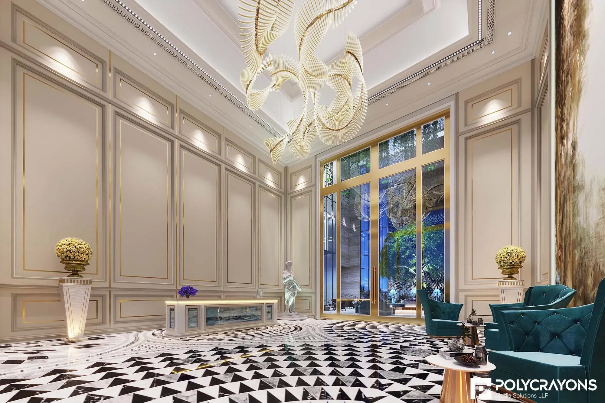 How 3D Rendering is Revolutionising Interior Design and Construction — Reception Lobby